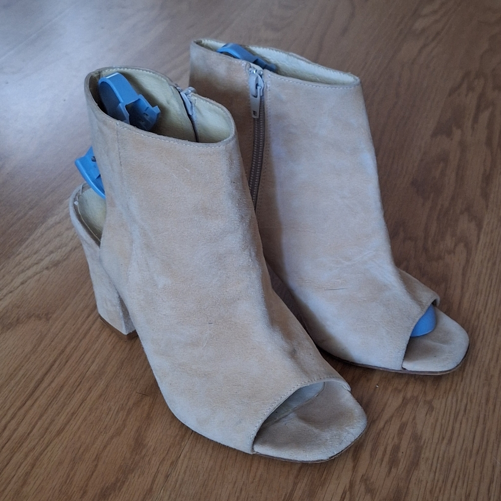 MERCANTI FIORENTINI OPEN TOE TAN  BOOTIE Sz 8